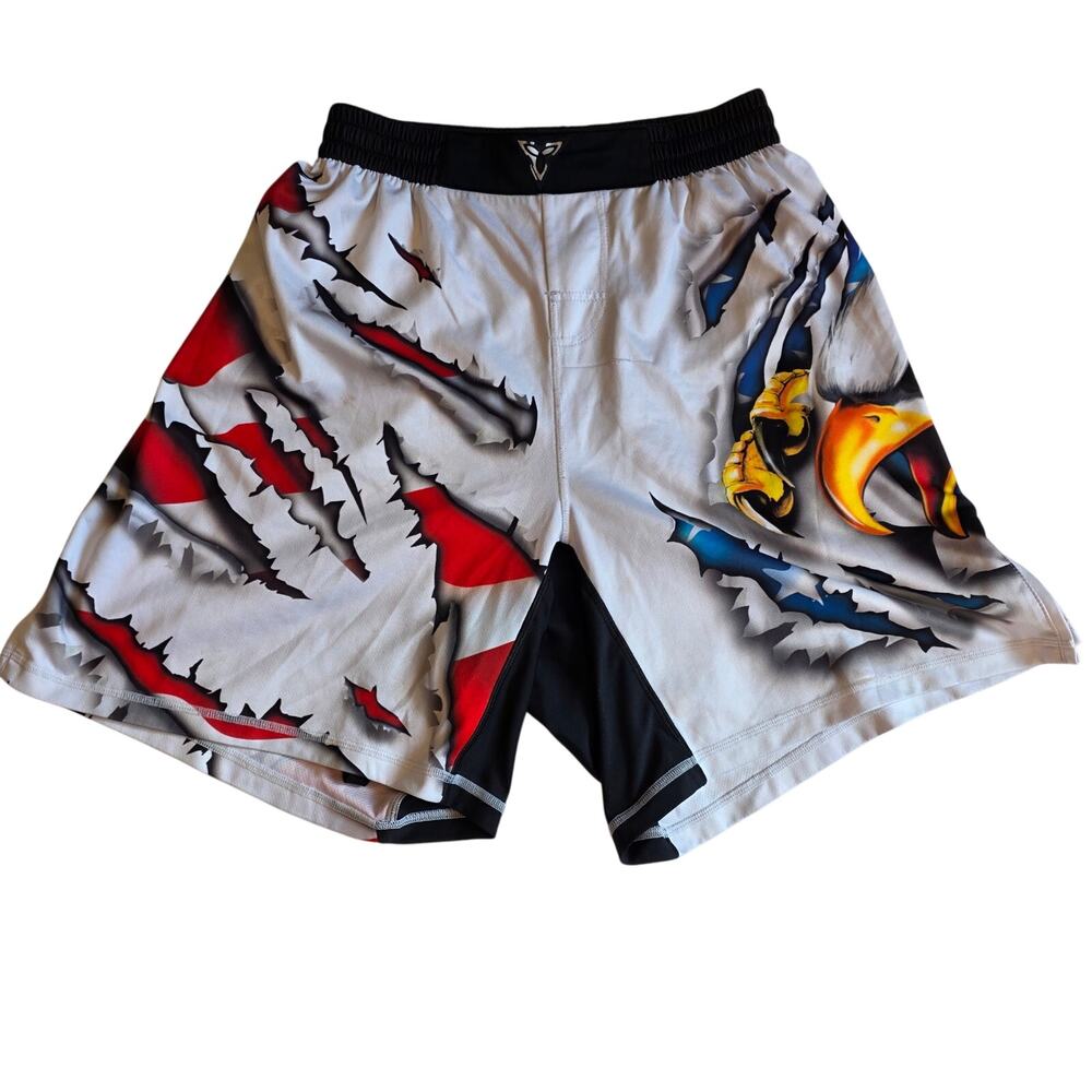 Tri-Titans Patriotic American Eagle Wrestling Shorts Men's Size Small MMA